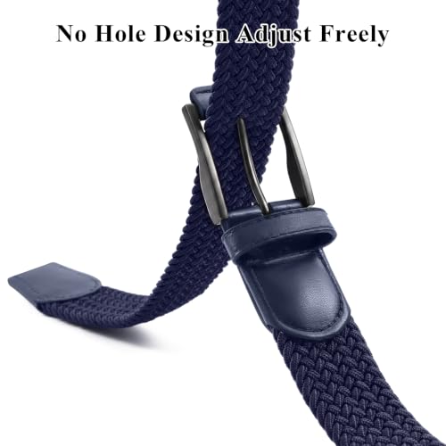 Image of XZQTIVE Braided Stretch Belt Mens Gift Elastic Woven Belt for Golf Casual Pants Shirts Jeans