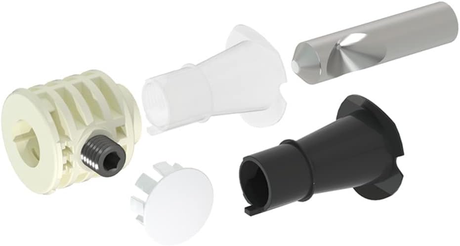 9 B, WB 9B, Concealed Fixing for WC and Bidet, with Access from Below, 2 Devices wb9 b with Tube, White, 2 Black funnels, 2 Pipes No Kind, 34-47