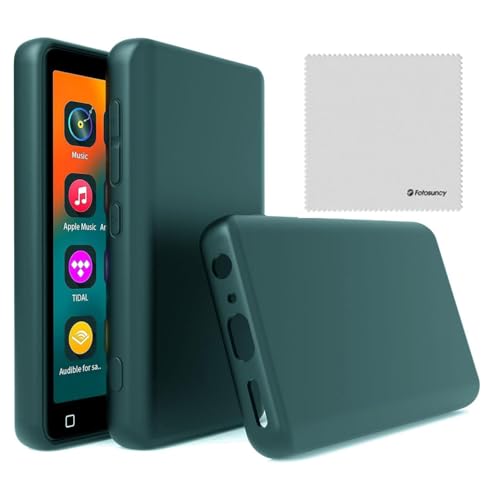 Mp3 Player Case for innioasis G1 G3 4.0 inch, Fotosuncy Slim Fit Soft TPU Matte Cover with Cleaning Cloth Deep Green
