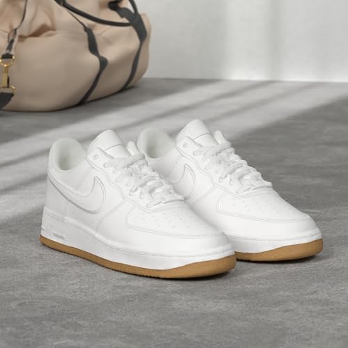 スニーカー NIKE AIR FORCE 1 '07 White Nike Air Force 1 '07 LV8 Tênis masculino, Branco Branco Marrom