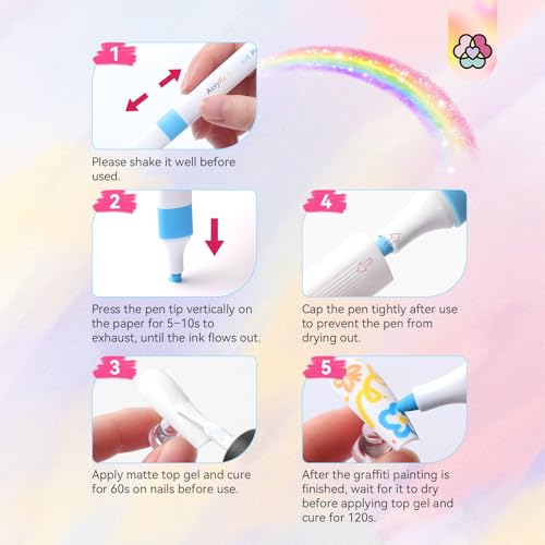 Image of SAVILAND Nail Art Pens Set: 24 Summer Colors Nail Polish Pens for Nail Art, 10s Quick-Dry Waterproof Nail Art Pens with Fine Tips for Painting Nails, DIY Home Salon Manicure Beginners