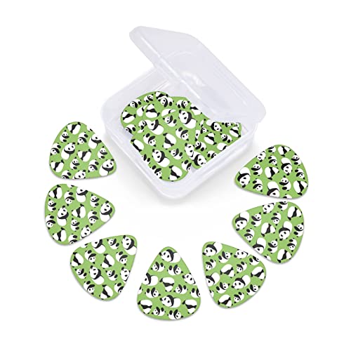 Ensemble de 12 médiators de guitare Panda à fond vert pour guitare acoustique, guitare électrique, contrebasse, ukulélé - Les Beatles, Paul McCartney, John Lennon, RIngo Starr, George Harrison Ensemble de 12 médiators de guitare Panda à fond vert pour guitare acoustique, guitare électrique, contrebasse, ukulélé – Image 7