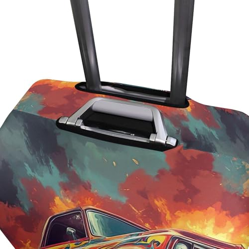 Suitcase Covers for Luggage Protectors Anti-scratch Aesthetic Travel Essentials for Women Monster Truck, M, Fits 22-24 Inch Case 6
