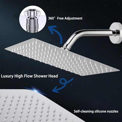 Extra Large Rain Shower Head - 50% Off Stainless Steel Waterfall