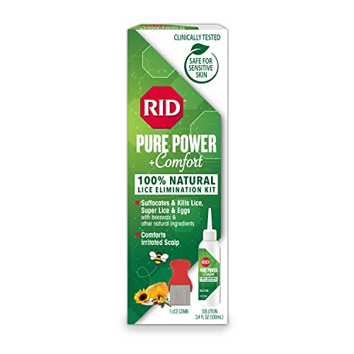 RID Pure Power + Comfort Lice Treatment, Kills Super Lice & Eggs, 100