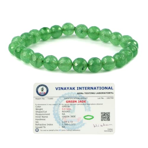 Image of Reiki Crystal Products Certified Natural Crystal Stone 8 mm Diamond Cut /Faceted Beads Bracelet for Men & Women | Reiki Charged Gemstone Bracelet | Multiple Crystal Variants Available