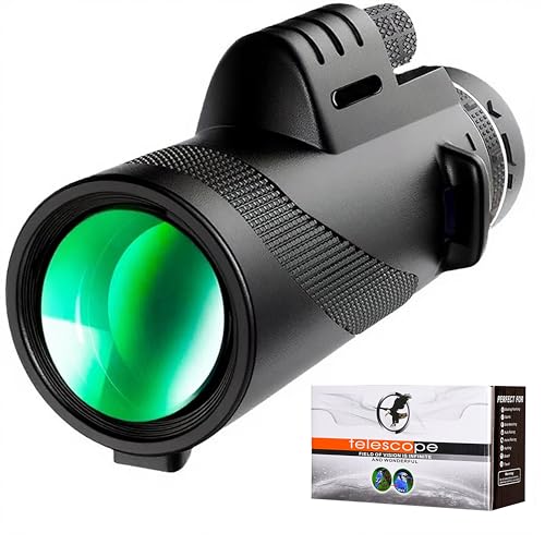 MCOTOP Monocular Telescope 80 x 100 High Powered Monoculars for Adults with Smartphone, for Hunting