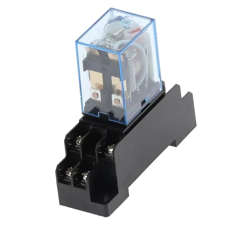 12V-380V AC/DC 10A DPDT Power Relay LY2NJ with 8 Pins and Socket Base - CE Certified (AC-380V)