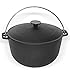 Cacerola de hierro fundido con asa y tapa, 8 L