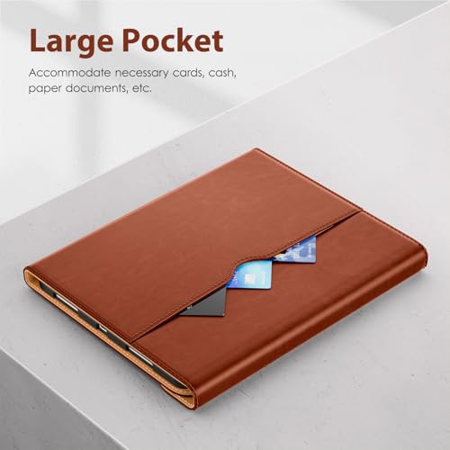 Image of DTTO Keyboard Case for iPad Air 11 Inch M4 /M3 /M2 2026 /2025 /2024, iPad Air 5th /4th Gen 10.9-Inch, 7 Colors Backlit Wireless Detachable Folio Keyboard Cover with Pencil Holder & Pocket, Brown