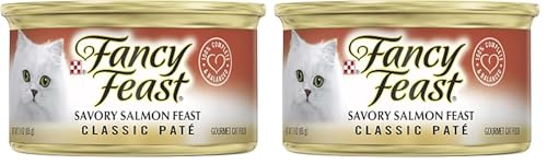 Image of Fancy Feast Gourmet Salmon Feast Cat Food, 3 oz (Pack of 2)
