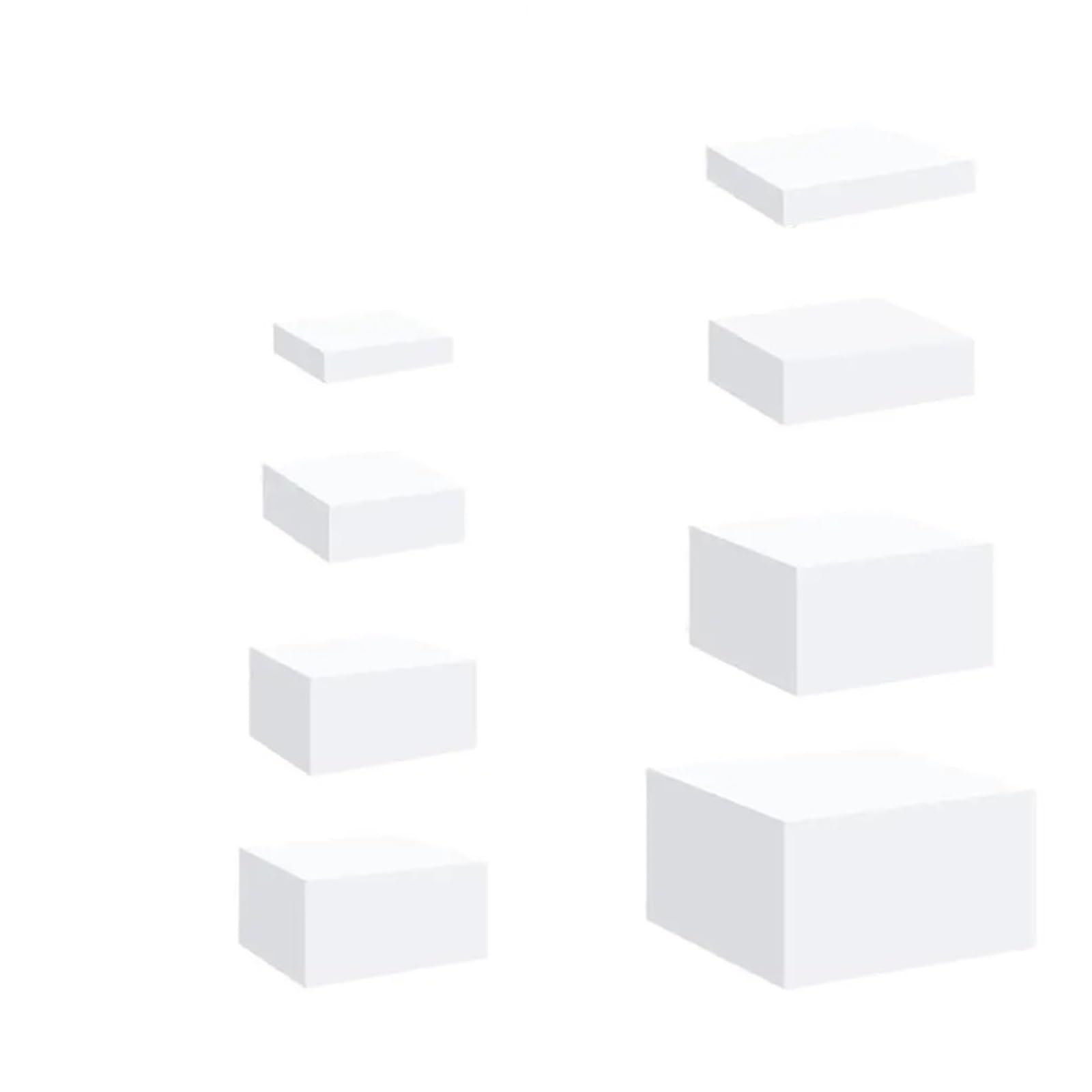 Zymjzbetic Buffet Riser 8 Pieces Cube Display Box Riser Buffet ,Food Stand, Nesting for Cosmetics Catering for Food Display(WHITE)