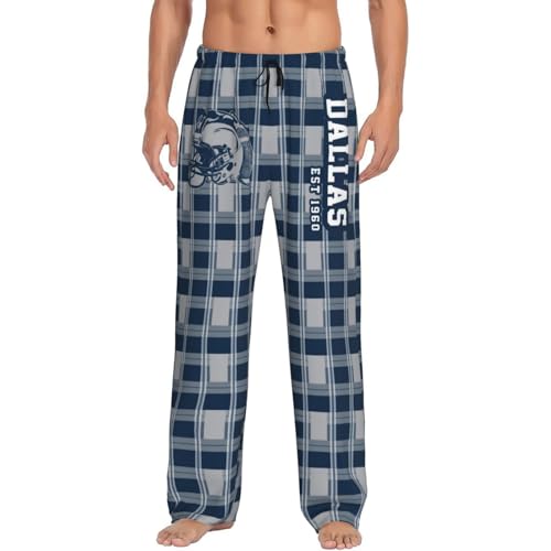 LAEMOYOY Dallas Mens Pajama Pants - Ultra Soft Plaid Sleep & Lounge Pants with Pockets & Drawstring Waist Lightweight Comfort Fit