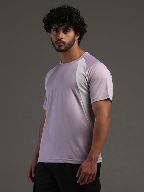 Image of CHKOKKO Gym Tshirt for Men Workout Regular Fit Sports Activewear Man Tshirts with Round Crew Neck and Half Sleeves for Yoga Running&Outdoor Activities