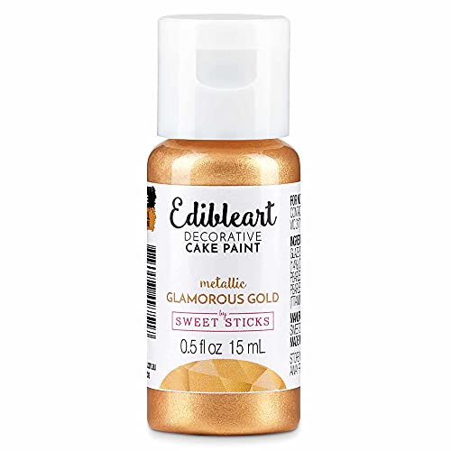Image of Sweet Sticks Edible Art Decorative Cake Paint 0.5 Ounce (15 Milliliters), 3-Metallic-Color Set