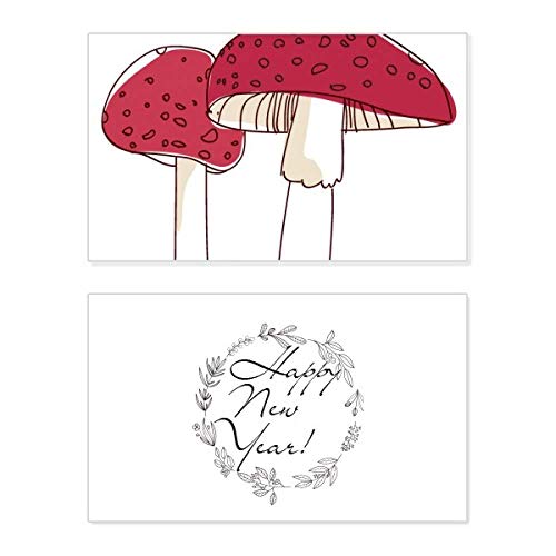 Tarjeta de felicitación de año nuevo con mensaje conmemorativo y diseño realista elegante