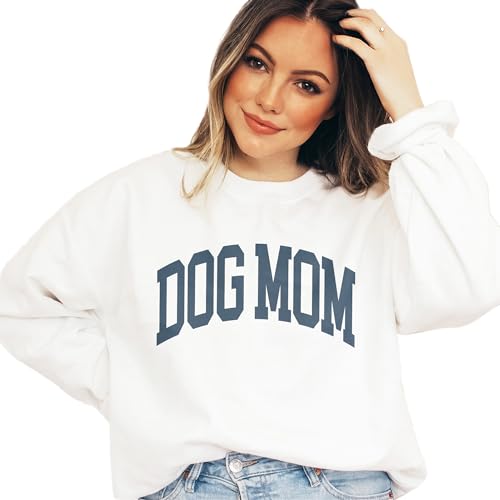 Dog Mom Sweatshirt, Vintage Aesthetic Varsity Sweater, Mother's Day Gift For Pet Parent, Dog Lover Pullover, Dog Mom Christmas Gift, Unisex Crewneck Sweatshirt3