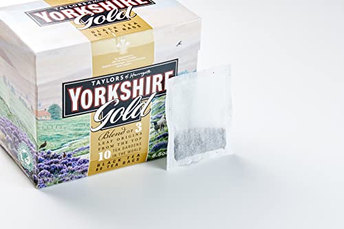 Image of Yorkshire Tea, Gold, Pillow Tea Bags, 80 Count (Pack of 2), Premium Blend, Rich, Smooth, and Satisfying, Classic British Breakfast Blend, Caffeinated, Enjoy Hot or Iced, 80 Teabags