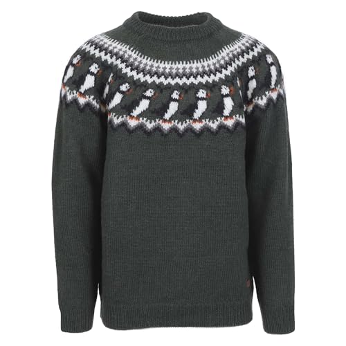 ICEWEAR Lundi Wool Sweater with Puffin Pattern