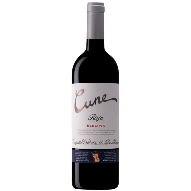 Cune Reserva Vino Tinto con Aromas de Fruta Madura y Notas de Barrica, Ideal para Maridar con Carnes Rojas, Quesos Curados y Platos Tradicionales| 1 botella