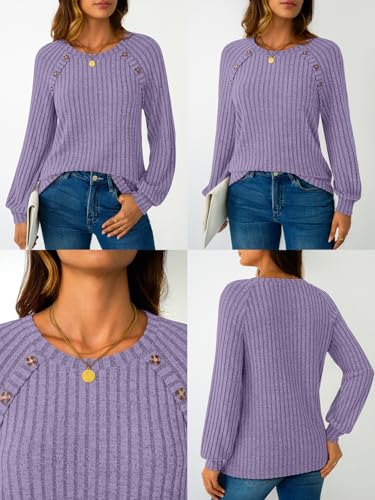 Image of LILLUSORY Womens Tops Long Sleeve Shirts Fall Lightweight Sweaters