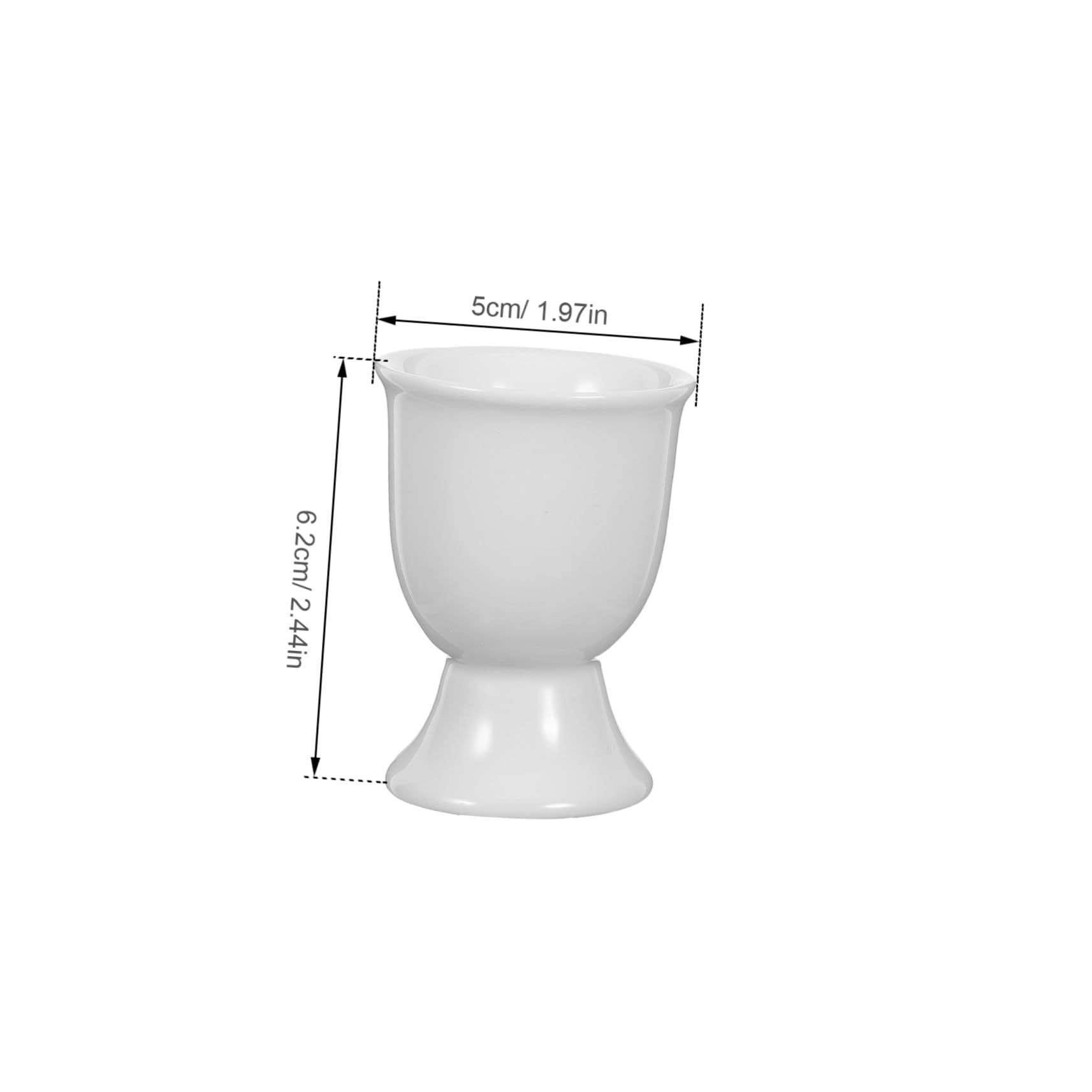 Coquetiers en Céramique Blancs, Lot de 6 pour Petit Déjeuner Cuisine | Maintiennent les Œufs à Coque, Présentation Élégante, Usage Quotidien, Service à Table et Rangement