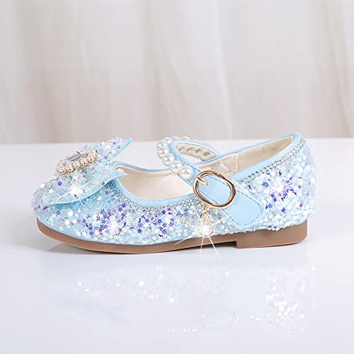 Girls Flat Soled Dress Shoes Rhinestone Bows Princess Family Party Jelly Shoes Leatherette Sandals2