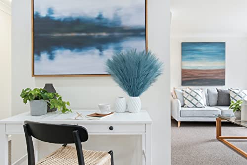 Art Vagon Erva dos pampas sintéticos, 45 cm de altura, plantas secas artificiais fofas, 6 peças de r