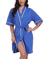 Blue-short Sleeve Robe