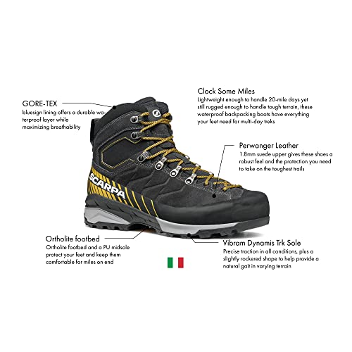SCARPA Men's Mescalito Trk GTX Waterproof Gore-Tex Boots for Hiking and Backpacking2