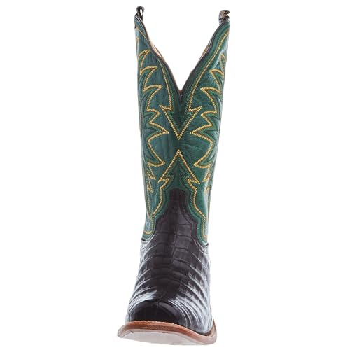 Hyer Mens Spearville Coffee Caiman 13 In Grass Vintage Goat Top Cowboy Boot4