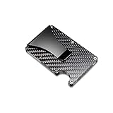 【Slim & Ultra Light】 Lassen Sie uns aufgebläht traditionellen Brieftasche loszuwerden.Walletts für Männer, dünner als traditionelle Brieftaschen, nur Gewichte 0,5 Unze und größere Kapazität Speicherdesign für bis zu 16 Karten.Der Geld-Clip kann verwendet werden, um Bargeld, Rechnung, oder zu halten Quittung.