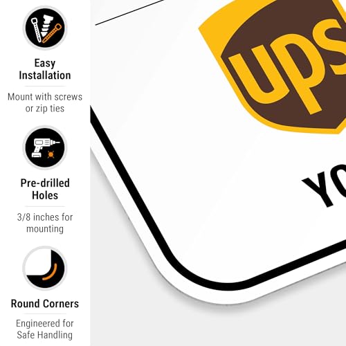 Image of Custom Package Delivery Sign, Delivery Instructions, 12x18 Inches, Rust Free .063 Aluminum, Fade Resistant, Made in USA by Sigo Signs