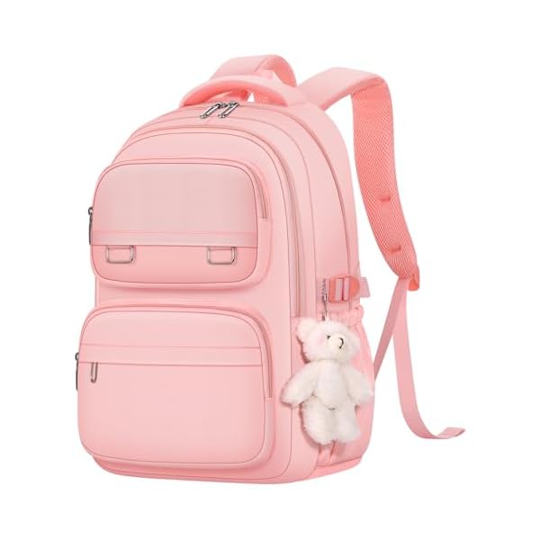 School-Backpack-for-Kids-Girls-Cute-Travel-Backapck-for-College-Women-Men-Casual-Laptop-Bookbag-for-Teen-StudentPink KBTYE School Backpack for Kids Girls Cute Travel Backapck for College Women Men Casual Laptop Bookbag for Teen Student(Pink)