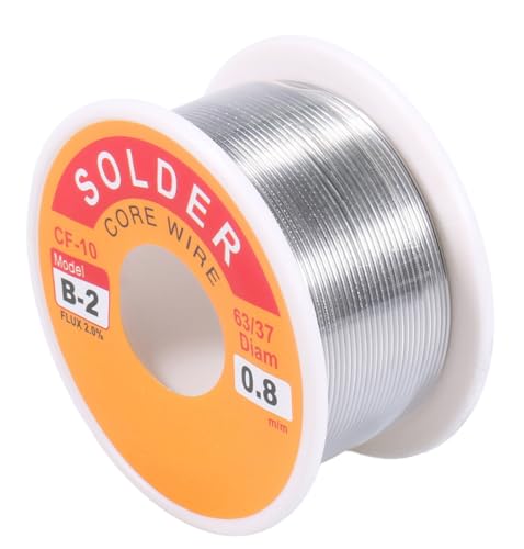 Image of 63 /37 Tin-Lead Rosin Core Solder Wire for Electrical Soldering, Flux Content 2%, 0.8mm, 100g(Net 80g)