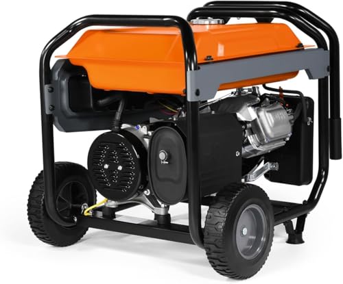 Image of Generac 10,000 Starting Watt Portable Gas Generator | Electric Start with Battery, PowerRush Technology, COsense Carbon Monoxide Detection, 11 Hour Runtime, 49-State Compliant