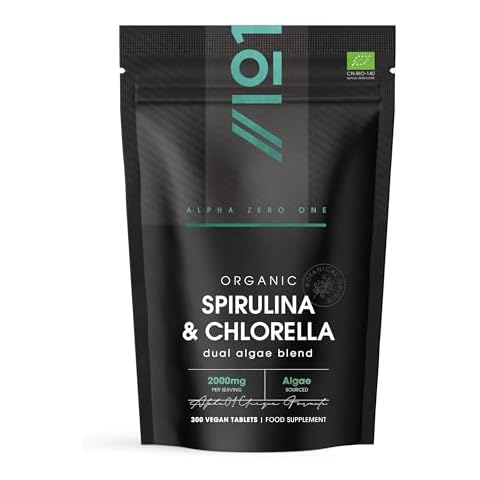 Organic Spirulina & Chlorella Tablets by Alpha01 Cover