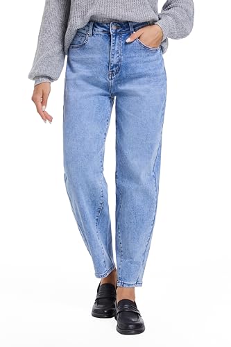 Barrel Jeans for Women High Waisted Wide Leg Stretchy Women's Jeans Baggy Relax Fit Trendy Denim2