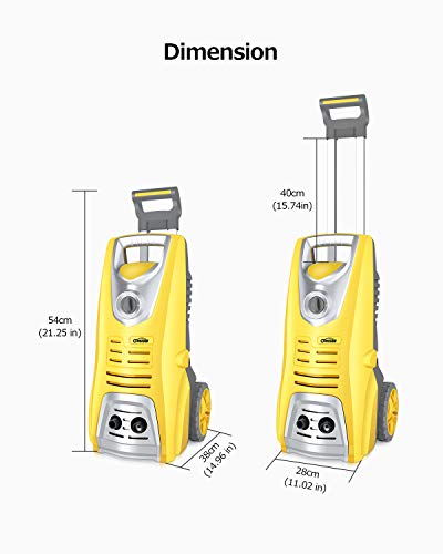 Pressure Washer Electric Power Washer, 3046 PSI 1.85 GPM Oasser Car Washer Machine with Spray Gun 5 Nozzles for Cars, Houses, Driveways, Patios - Thumbnail 7