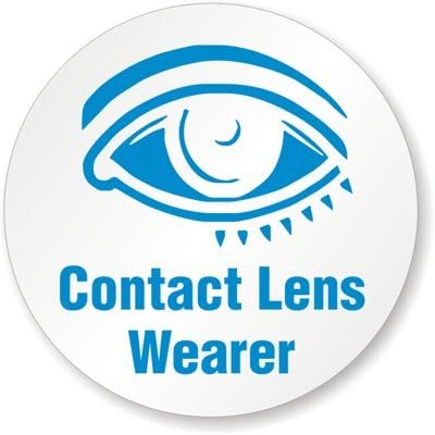 Contact Lens Wearer, Spot-a-Hat Reflective Hard Hat & Helmet Labels - Conformable - Spot Colors, 5 Decals / Pack, 2" x 2"