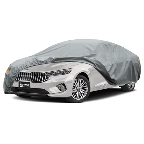 Image of Kayme Heavy Duty Car Cover Custom Fit Kia Cadenza Waterproof All Weather for Automobiles, Full Exterior Covers Sun Rain UV Protection.（Deliver About 3-10 Days）