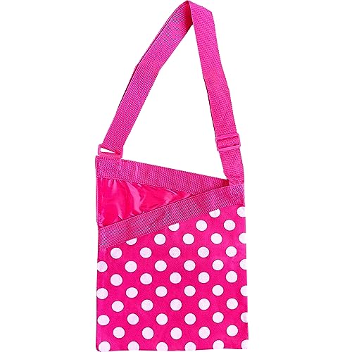 Smith’s Peg Bag in Pink and White Polka Dot Pattern with Adjustable Shoulder Strap | Holds Up to 108 Regular Pegs | Strong, Durable, and Water Resistant Material