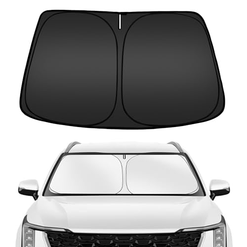 Image of ARISMOTOR Windshield Sun Shade for Kia Sorento 2021-2025 2026 | Custom Fit, Foldable, Front Window Sunshade Sun Visor Protector, Block UV Rays, Keep Your Cooler