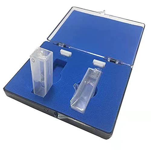 2 Pack 10mm Fluorescence UV Quartz Cuvettes for Spectrophotometer Standard Quartz Cells
