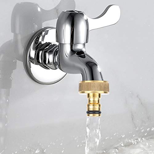 Brass Garden Hose Connectors Adapter, Akozon 1 Inch Quick Brass Tap Connector for Connecting Hose Pipe Parts for Garden Hose Connectors - Image 3