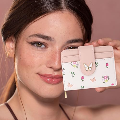 Image of Farcauo Womens Wallet Cute Small Wallets for Women Pink Women's Wallet Kawaii Butterfly Card Wallets for Women Ladies