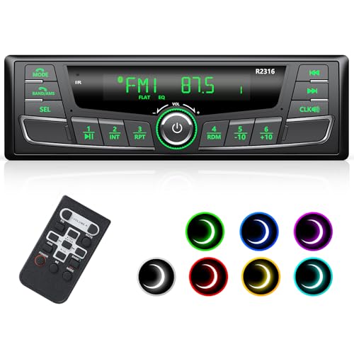 【Schermo chiaro con luci ambientali a 7 colori】L'autoradio Wisture è dotata di uno schermo chiaro e di facile lettura e sette opzioni di colore ambientale, creando un'atmosfera elegante e coinvolgente nella tua auto.