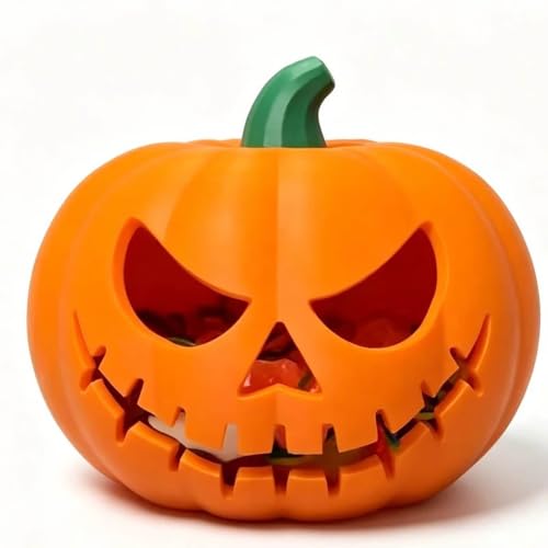 Pumpkin Shaped with Ghost Face Hollow Halloween Candy Bowl for Decorating - image 6