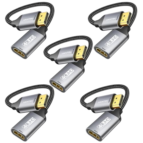 Adaptador DP a HDMI 4K con cable trenzado de alta durabilidad para tarjetas gráficas AMD y NVIDIA
