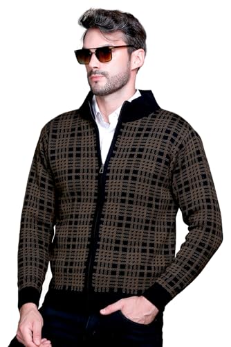 Image of GODFREY Full Sleeve Zipper Sweater for Man Winter Wear -Mens Woolen Sweaters Turtle Neck